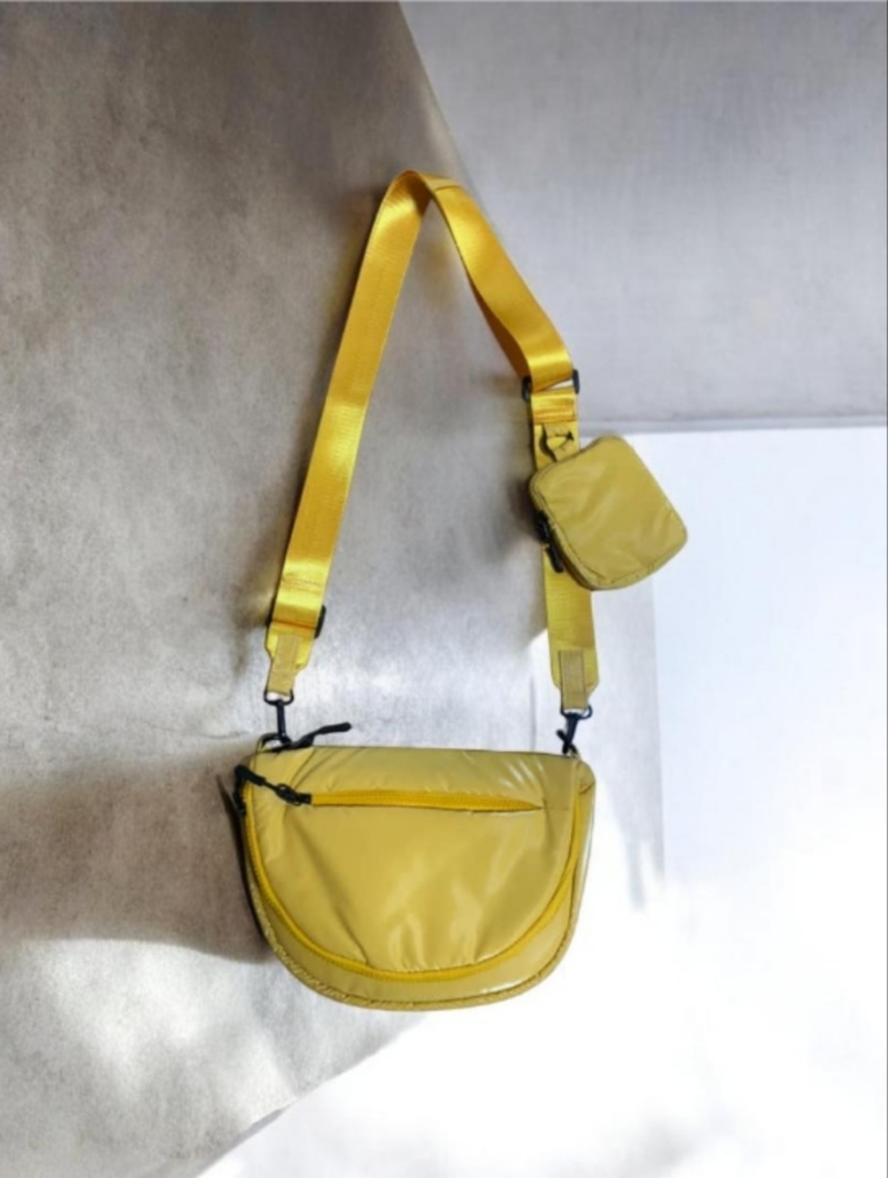 Yellow Crossbody Belt Bag - Lightweight Everyday Sling